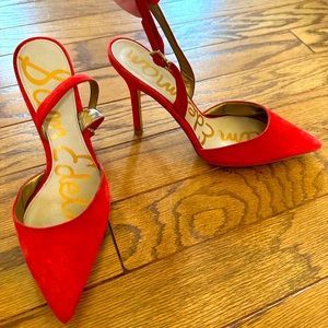 Sam Edelman Red Slingback Heels
